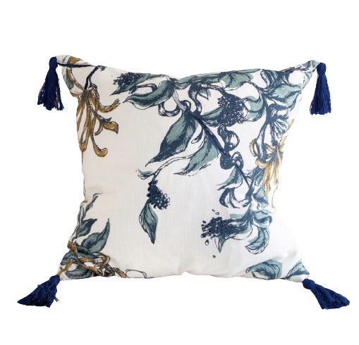 Snip Floral Throw Pillow Cover