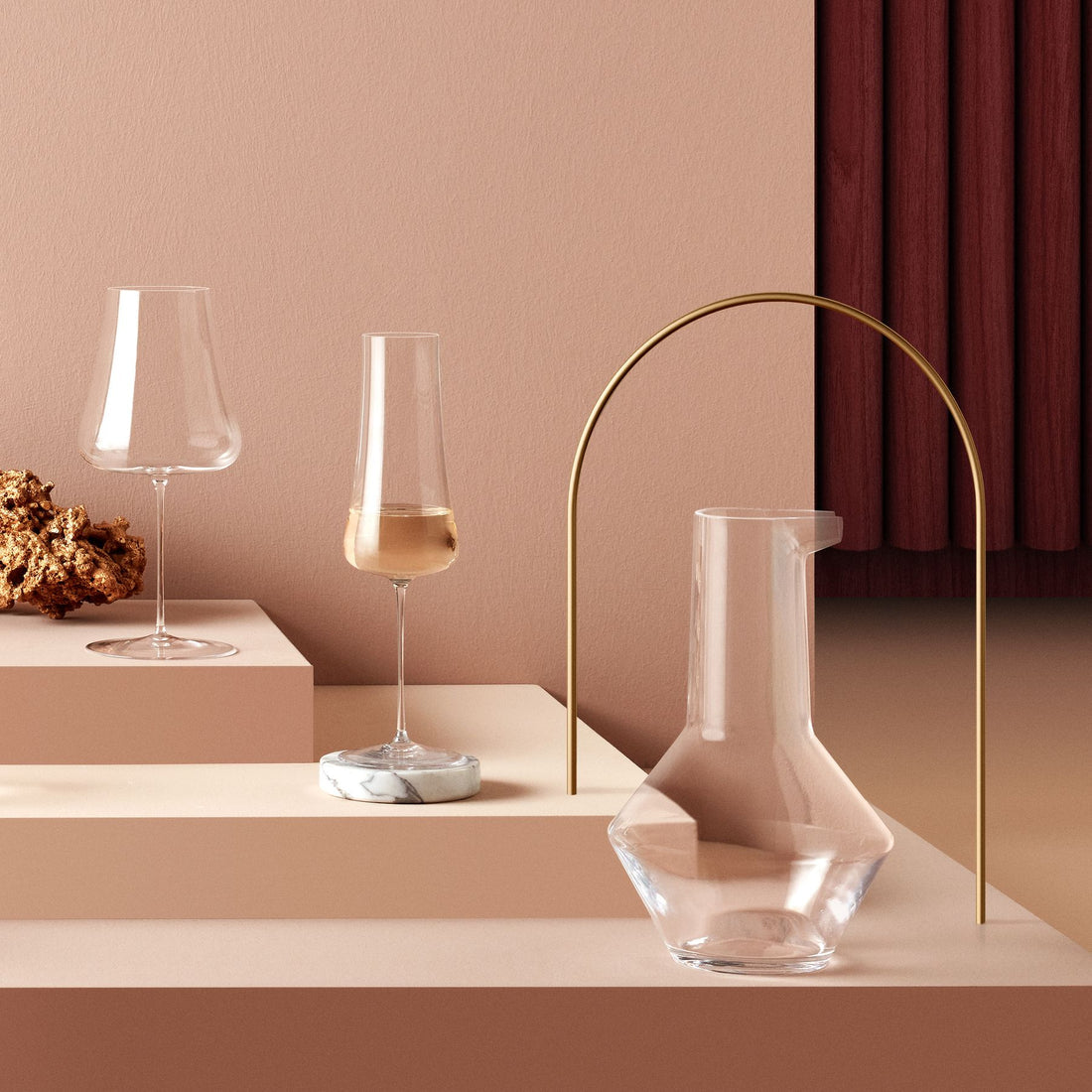 Stem Zero Volcano  Champagne Glass