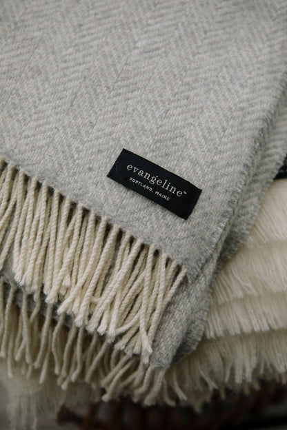 Herringbone With Cashmere Throw