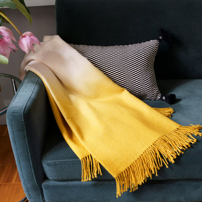 Dip-Dyed Throw