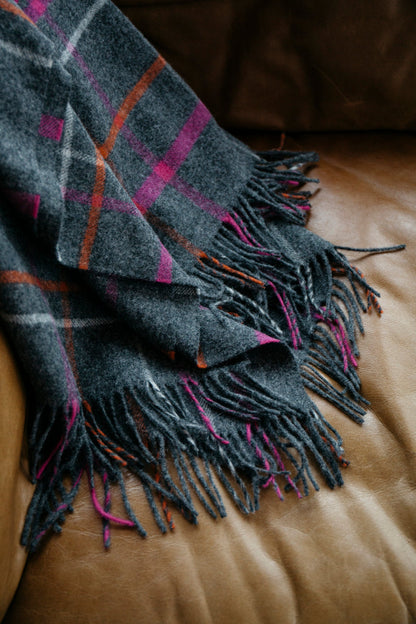 Patterned Merino Throws - Windowpane