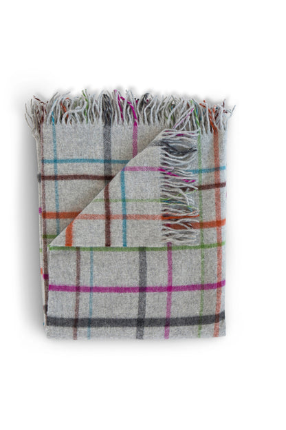 Patterned Merino Throws - Windowpane