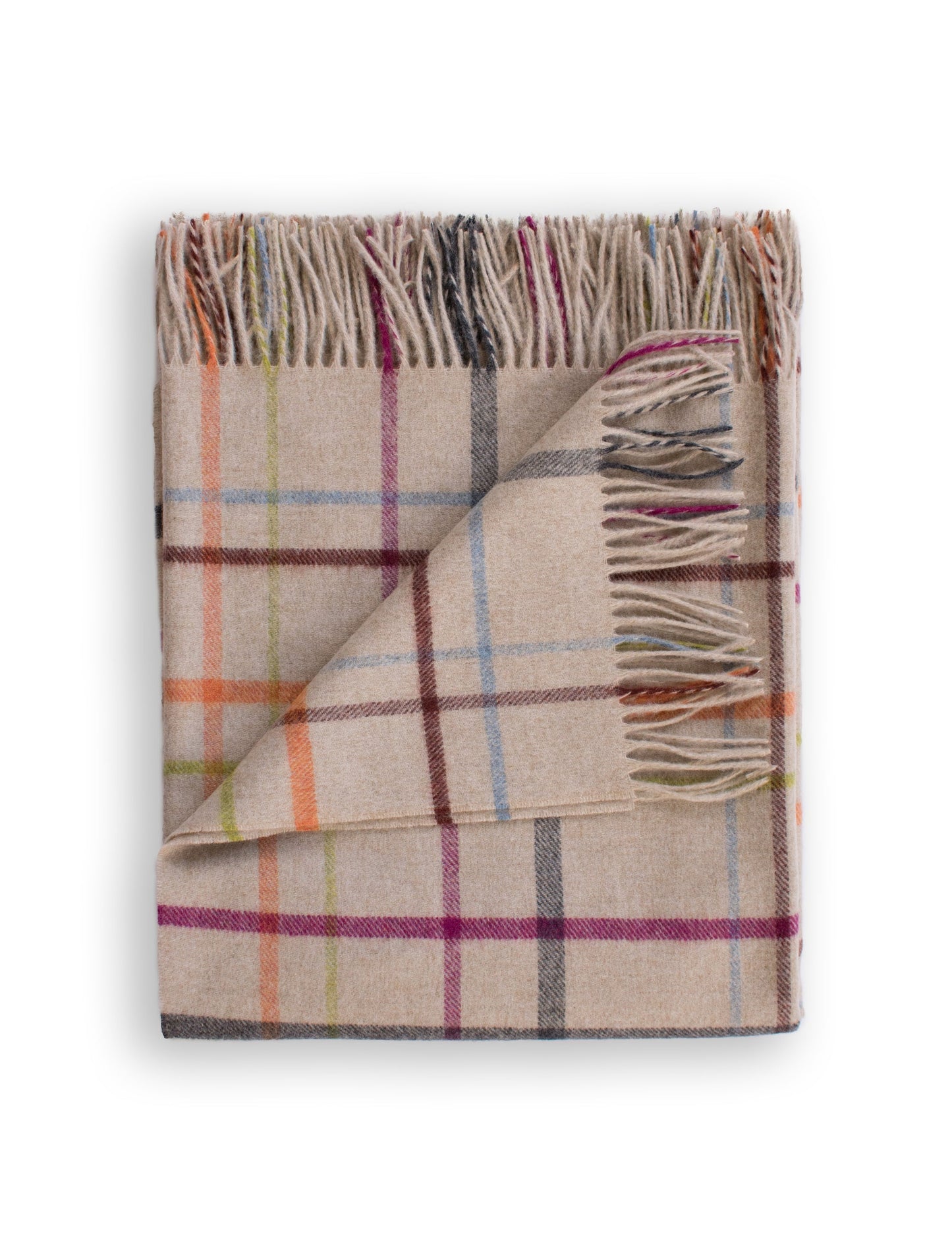 Patterned Merino Throws - Windowpane