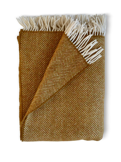 Herringbone With Cashmere Throw